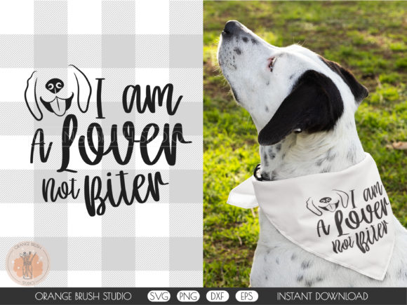 Reviewing the Cute Dog Not Biter Bandana SVG Quote